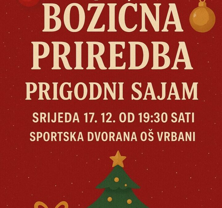 Poziv na božićnu priredbu i prigodni sajam