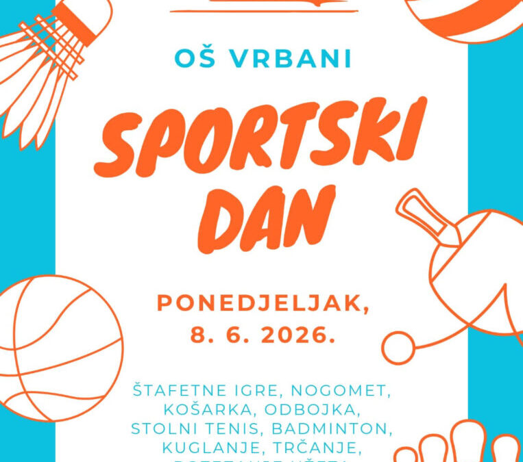 Poziv na Sportski dan OŠ Vrbani